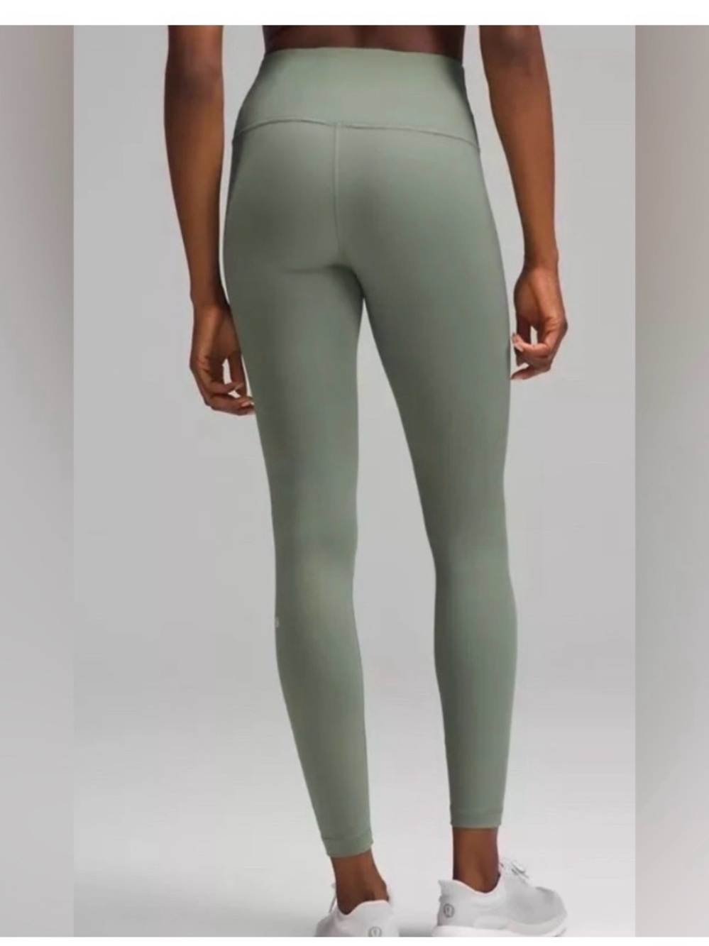 lululemon Wunder Train HR Grey Eucalyptus Leggings size 10 & free tote - Picture 3 of 7